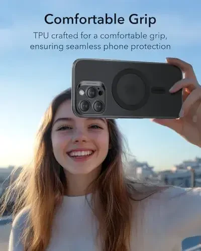 ESR для iPhone 16 Pro Max, совместимый с MagSafe, защита камеры, противоударный тонкий чехол, устойчивый к пожелтению и царапинам, магнитный чехол для iPhone 16 Pro Max, Zero Serie, матовый черный - 4