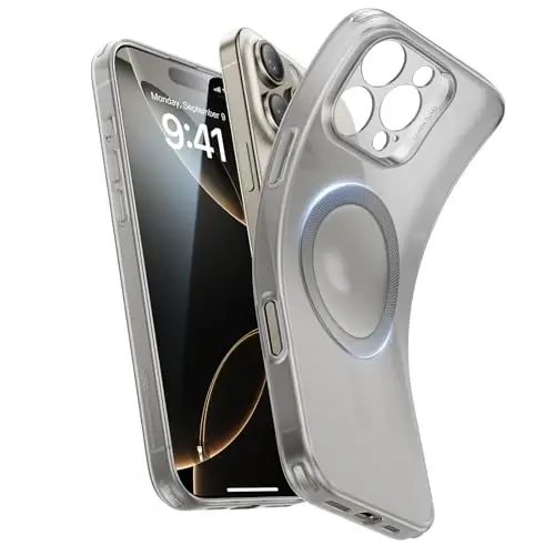 ESR для iPhone 16 Pro, совместимый с MagSafe, защита камеры, тонкий противоударный чехол, устойчивый к пожелтению и царапинам, магнитный чехол для iPhone 16 Pro, серия Zero, матовый серый 