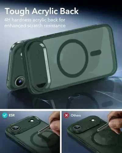 ESR для iPhone Air Case, Camera Control, Compatible with MagSafe, Shockproof Military-Grade Protection, Magnetic Phone Case for iPhone 17 Air Case, Frosted Green - 6