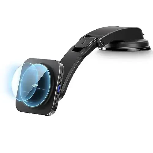ESR для MagSafe автомобильного держателя зарядного устройства, магнитный беспроводной автомобильный держатель зарядного устройства для приборной панели, совместимый с автомобильным зарядным устройством MagSafe, для iPhone 17/16/15/14/13/12, Galaxy S25, быстрая зарядка, автомобильные аксессуары, черный - 4