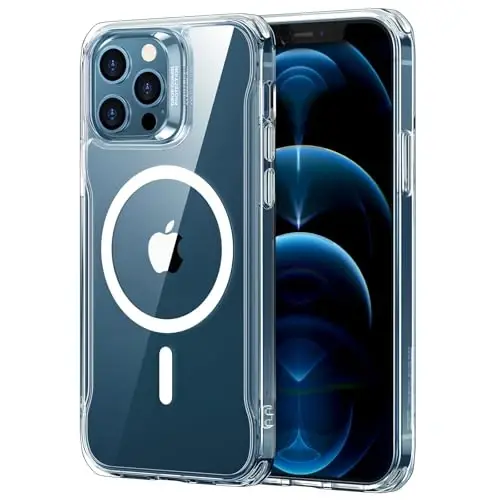 ESR for iPhone 12 Pro Max Case, Magsafe Phone Case Compatible with iPhone 12 Pro Max with HaloLock Magnetic Wireless Charging, Scratch Resistant Back, Grippy Protective Frame, Clear - ESR