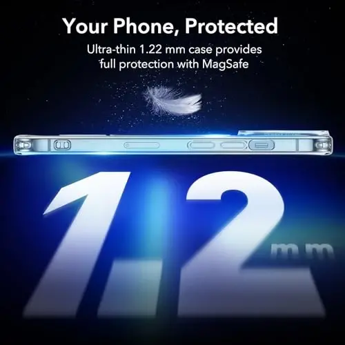 ESR for iPhone 13 Pro Max Case, Compatible with MagSafe, Military-Grade Protection, Resists Yellowing and Scratches, Magnetic Phone Case for iPhone 13 Pro Max, Zero Series, Clear - ESR (1)
