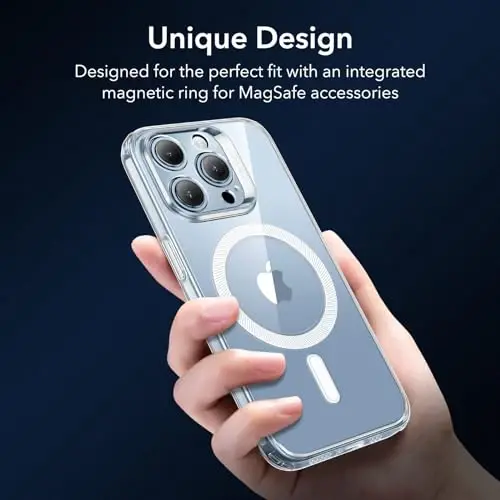 ESR for iPhone 13 Pro Max Case, Compatible with MagSafe, Military-Grade Protection, Resists Yellowing and Scratches, Magnetic Phone Case for iPhone 13 Pro Max, Zero Series, Clear - 4