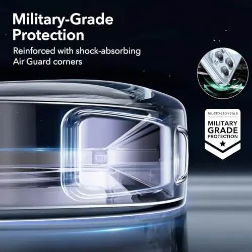 ESR for iPhone 13 Pro Max Case, Compatible with MagSafe, Military-Grade Protection, Resists Yellowing and Scratches, Magnetic Phone Case for iPhone 13 Pro Max, Zero Series, Clear - 6