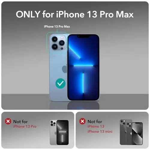 ESR for iPhone 13 Pro Max Case, Compatible with MagSafe, Shockproof Military-Grade Protection, Yellowing Resistant, Magnetic Phone Case for iPhone 13 Pro Max, Classic Hybrid Case (HaloLock), Clear - 2
