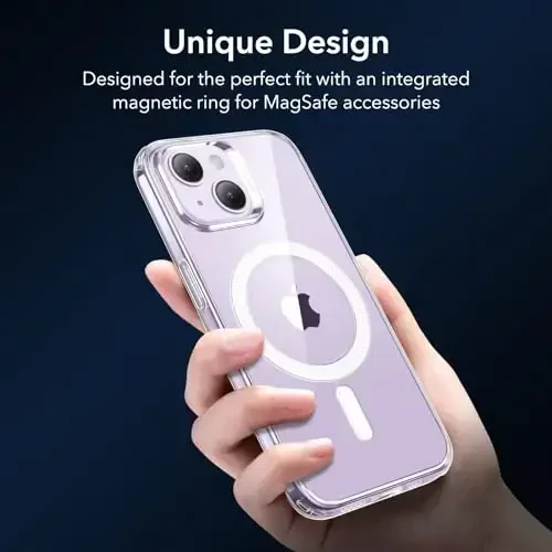 ESR for iPhone 14 Case iPhone 13 Case, Compatible with MagSafe, Military-Grade Protection, Resists Yellowing and Scratches, Magnetic Phone Case for iPhone 14 iPhone 13, Zero Series, Clear - 4