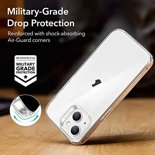 ESR for iPhone 14 Plus Case, Stay Original, Transparent, Clear | Military-Grade Drop Protection, Slim, TPU material - 5