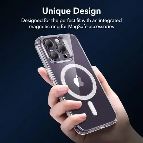 ESR for iPhone 14 Pro Case, Compatible with MagSafe, Military-Grade Protection, Resists Yellowing and Scratches, Magnetic Phone Case for iPhone 14 Pro, Zero Series, Clear - 4
