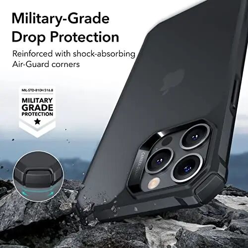 ESR for iPhone 14 Pro Case, Military-Grade Protection with Shock-Absorbing Corners, Scratch-Resistant and Anti-Yellowing Acrylic Back, Slim Protective Phone Case, Air-Armor Series, Clear Purple - 2