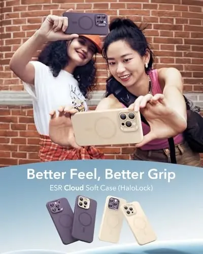 ESR for iPhone 14 Pro Case with MagSafe, Supports Magnetic Charging, Smooth & Slim Silicone Case, Shockproof, Full Screen and Camera Protection, Soft Microfiber Lining,Purple - ESR (1)