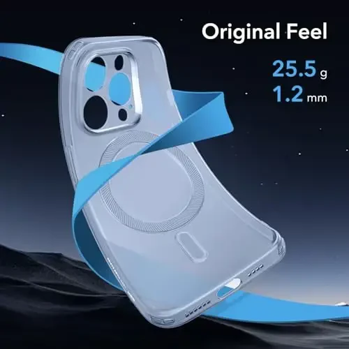 ESR for iPhone 14 Pro Max Case, Compatible with MagSafe, Military-Grade Protection, Resists Yellowing and Scratches, Magnetic Phone Case for iPhone 14 Pro Max, Zero Series, Frosted Blue - 3