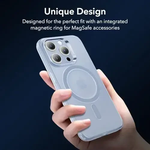 ESR for iPhone 14 Pro Max Case, Compatible with MagSafe, Military-Grade Protection, Resists Yellowing and Scratches, Magnetic Phone Case for iPhone 14 Pro Max, Zero Series, Frosted Blue - 4
