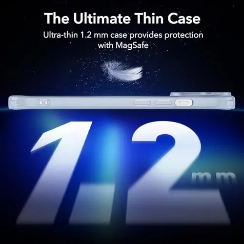 ESR for iPhone 14 Pro Max Case, Compatible with MagSafe, Military-Grade Protection, Resists Yellowing and Scratches, Magnetic Phone Case for iPhone 14 Pro Max, Zero Series, Frosted Blue - 2