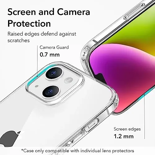ESR for iPhone 14/13 Case, Stay Original, Transparent, Clear | Military-Grade Drop Protection, Slim, TPU material - 6