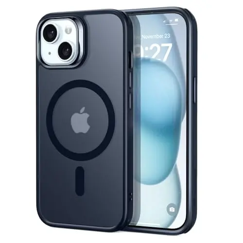 ESR for iPhone 15 Case, Compatible with MagSafe, Military-Grade Protection, Yellowing Resistant, Scratch-Resistant Back, Magnetic Phone Case for iPhone 15, Classic Series, Frosted Black 