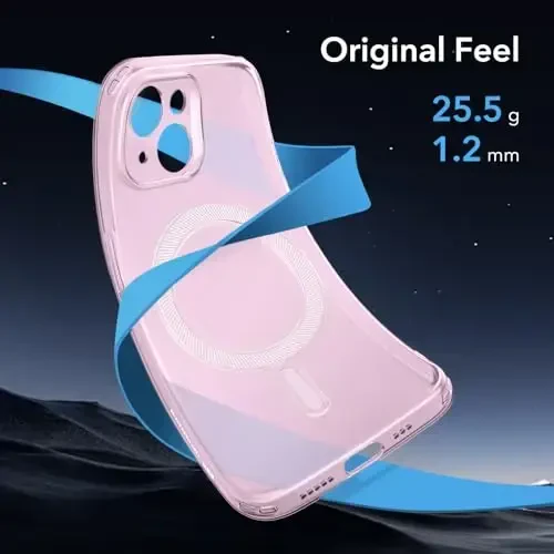 ESR for iPhone 15 Case, MagSafe bilan mos, Harbiy darajadagi himoya, Sarg'ayish va tirnalishga chidamli, iPhone 15 uchun magnitli telefon qutisi, Zero Series, Muzli pushti - 3