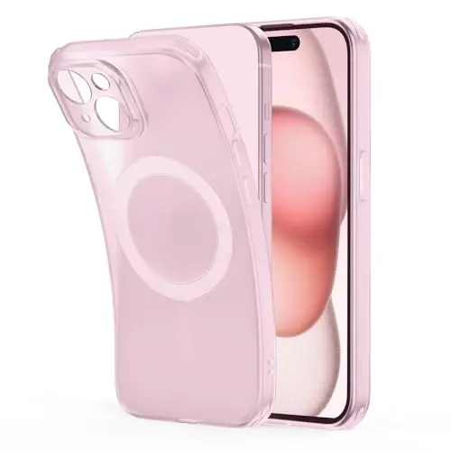 ESR for iPhone 15 Case, MagSafe bilan mos, Harbiy darajadagi himoya, Sarg'ayish va tirnalishga chidamli, iPhone 15 uchun magnitli telefon qutisi, Zero Series, Muzli pushti 