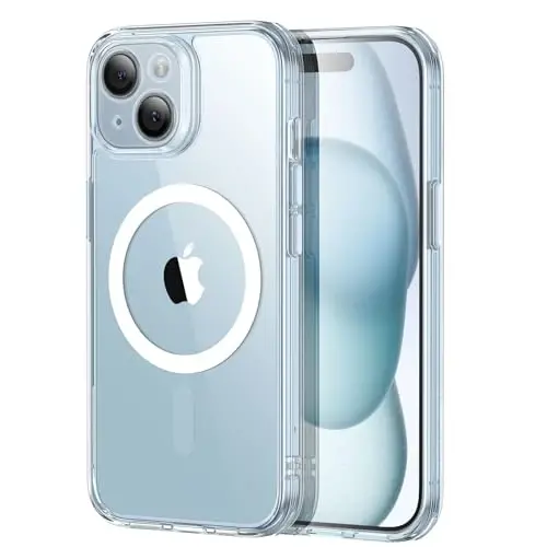 ESR for iPhone 15 Case, Translucent Matte Case, Compatible with MagSafe, Military-Grade Protection, Classic Series,Clear Blue 
