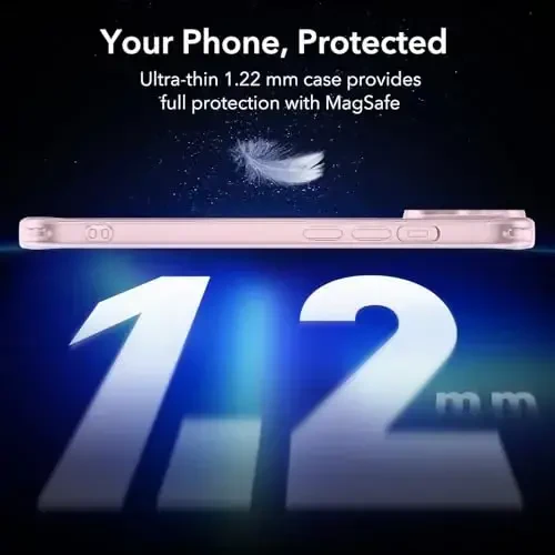 ESR for iPhone 15 Plus Case, Compatible with MagSafe, Military-Grade Protection, Resists Yellowing and Scratches, Magnetic Phone Case for iPhone 15 Plus, Zero Series, Frosted Pink - 2