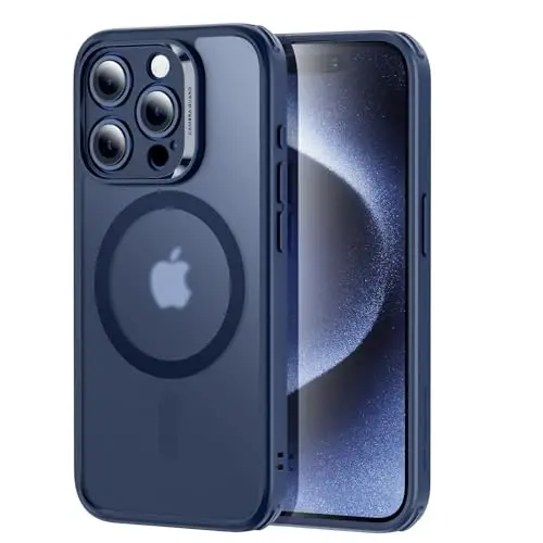 ESR for iPhone 15 Pro Case, Translucent Matte Case, Compatible with MagSafe, Military-Grade Protection, Classic Series, Frosted Blue 