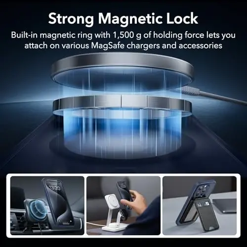 ESR for iPhone 15 Pro Case, Translucent Matte Case, Compatible with MagSafe, Military-Grade Protection, Classic Series, Frosted Blue - 3