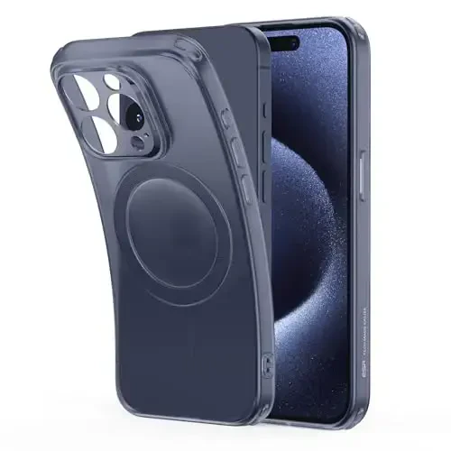 ESR for iPhone 15 Pro Max Case, Compatible with MagSafe, Military-Grade Protection, Resists Yellowing and Scratches, Magnetic Phone Case for iPhone 15 Pro Max, Zero Series, Frosted Dark Blue - 1