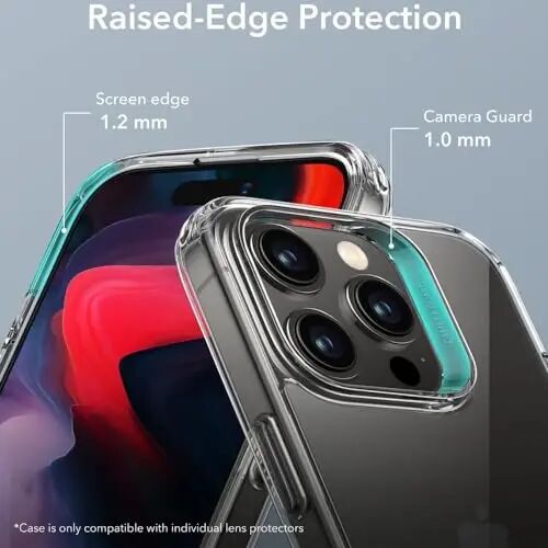 ESR for iPhone 15 Pro Max Case, Metal Kickstand Case, 3 Stand Modes, Military-Grade Drop Protection, Supports Wireless Charging, Slim Back Cover with Patented Kickstand, Boost Series, Clear - 5