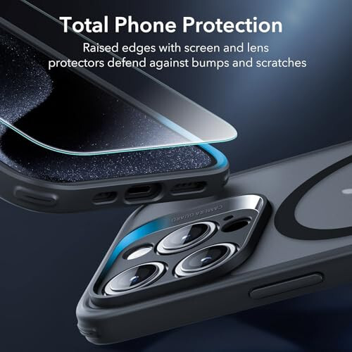 ESR for iPhone 15 Pro Max Case Set, Translucent Matte Case with Screen Protector, Compatible with MagSafe, Military-Grade Protection, Classic Series, Frosted Black - 5