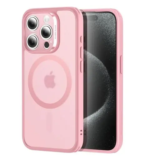 ESR for iPhone 15 Pro Max Case, Translucent Matte Case, Compatible with MagSafe, Military-Grade Protection, Classic Series, Frosted Pink 