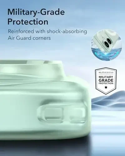 ESR for iPhone 16 Case, Compatible with MagSafe, Camera Protection, Shockproof Thin Cover, Resists Yellowing and Scratches, Magnetic Phone Case for iPhone 16, Zero Series, Frosted Green - 6