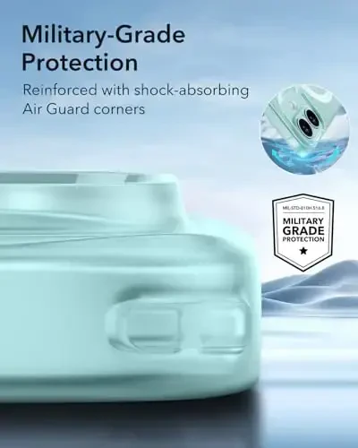 ESR for iPhone 16 Case, Compatible with MagSafe, Camera Protection, Shockproof Thin Cover, Resists Yellowing and Scratches, Magnetic Phone Case for iPhone 16, Zero Series, Frosted Green-MagSafe - 6