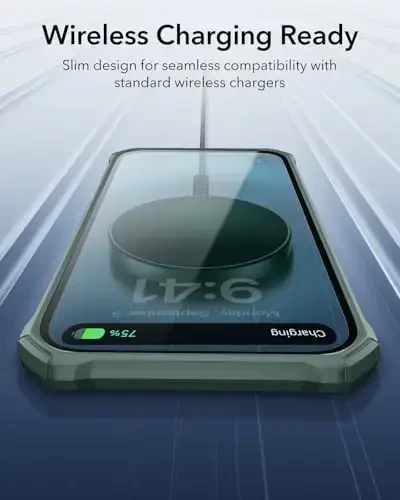 ESR for iPhone 16 Case, Military-Grade Protection with Shock-Absorbing Corners, Scratch-Resistant and Anti-Yellowing Acrylic Back, Slim Protective Phone Case, Air-Armor Series, Clear Green - 6