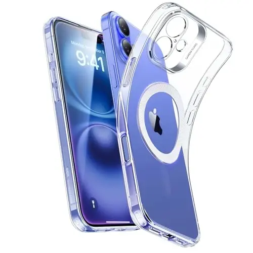 ESR for iPhone 16 Plus Case, Compatible with MagSafe, Camera Protection, Shockproof Thin Cover, Resists Yellowing and Scratches, Magnetic Phone Case for iPhone 16 Plus, Zero Series, Clear - ESR
