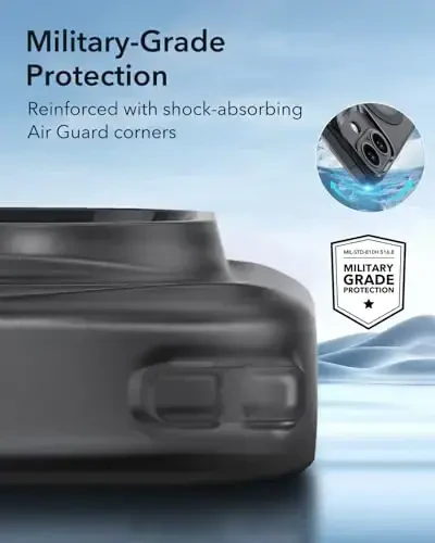 ESR for iPhone 16 Plus Case, Compatible with MagSafe, Camera Protection, Shockproof Thin Cover, Resists Yellowing and Scratches, Magnetic Phone Case for iPhone 16 Plus, Zero Series, Frosted Black - 6