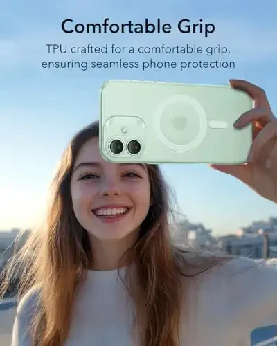 ESR for iPhone 16 Plus Case, Compatible with MagSafe, Camera Protection, Shockproof Thin Cover, Resists Yellowing and Scratches, Magnetic Phone Case for iPhone 16 Plus, Zero Series, Frosted Green - 4