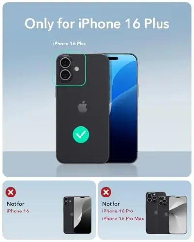 ESR for iPhone 16 Plus Case, Compatible with, Military-Grade Protective Case, Built-in Stash Stand Phone Case, Scratch-Resistant Back Cover, Classic Series, Frosted Pink - 2