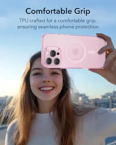 ESR for iPhone 16 Pro Max Case, Compatible with MagSafe, Camera Protection, Shockproof Thin Cover, Resists Yellowing and Scratches, Magnetic Phone Case for iPhone 16 Pro Max, Zero Series, Frosted Pink - 4