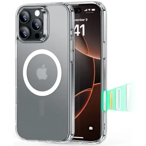 ESR for iPhone 16 Pro Max Case, MagSafe bilan mos, zarbga chidamli harbiy darajadagi himoya, iPhone 16 Pro Max uchun magnitli iPhone g'ilofi, Classic Hybrid Case (HaloLock), muzlatilgan tiniq - ESR