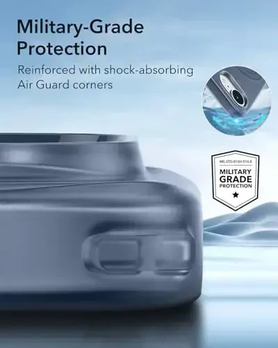 ESR for iPhone 16e Case, Compatible with MagSafe, Camera Protection, Shockproof Thin Cover, Resists Yellowing and Scratches, Magnetic iPhone Case for 16e,Clear Frosted Blue - 5