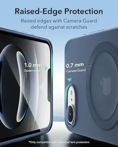 ESR for iPhone 16e Case, Compatible with MagSafe, Camera Protection, Shockproof Thin Cover, Resists Yellowing and Scratches, Magnetic iPhone Case for 16e,Clear Frosted Blue - 6