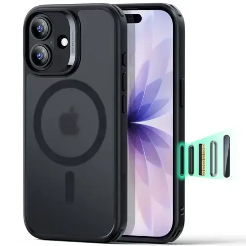 ESR for iPhone 17 Case, Camera Control, Compatible with MagSafe, Shockof Military-Grade tection, Magnetic Phone Case for iPhone 17, Classic Hybrid Case, Frosted Black - 1