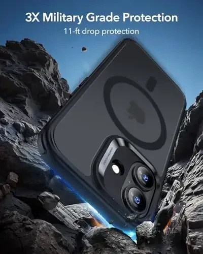 ESR for iPhone 17 Case, Camera Control, Compatible with MagSafe, Shockof Military-Grade tection, Magnetic Phone Case for iPhone 17, Classic Hybrid Case, Frosted Black - 4