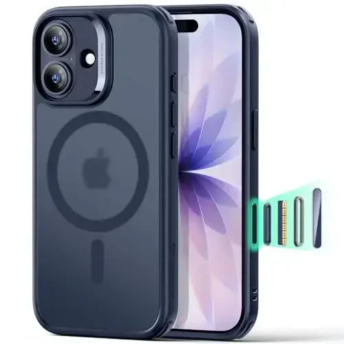 ESR for iPhone 17 Case, Camera Control, Compatible with MagSafe, Shockproof Military-Grade Protection, Magnetic Phone Case for iPhone 17, Classic Hybrid Case, Frosted Blue - 1