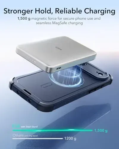 ESR for iPhone Air Case, 7X harbiy darajadagi tushishdan himoya, zarbani yutuvchi mustahkam iPhone 17 Air qopqog'i, kamera boshqaruv tugmasi, MagSafe aksessuarlari bilan mos, Cyber Series, to'q ko'k - 6