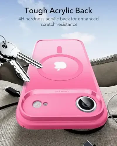ESR for iPhone Air Case, Camera Control, Compatible with MagSafe, Shockproof Military-Grade Protection, Magnetic Phone Case for iPhone 17 Air Case, Frosted Pink - 6