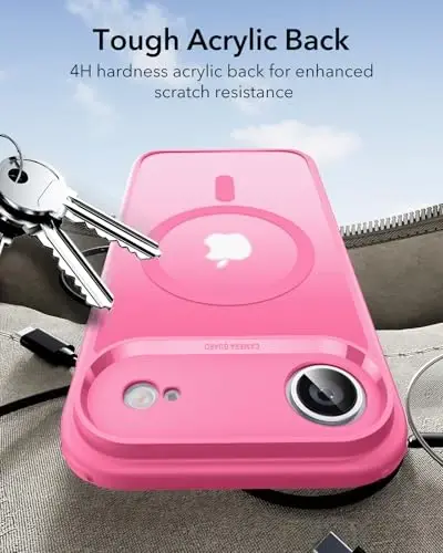 ESR for iPhone Air Case, Camera Control, MagSafe bilan mos, zarbga chidamli harbiy darajadagi himoya, iPhone 17 Air Case uchun magnit telefon qutisi, muzli pushti - 6