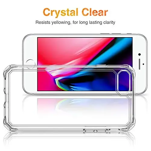 ESR for iPhone SE (2022) Case, iPhone SE (2020) and iPhone 8, Military-Grade Protection, Shock-Absorbing Corners, Yellowing-Resistant Back, Phone Case for SE 3/2, Air Armor Case, Clear - 5