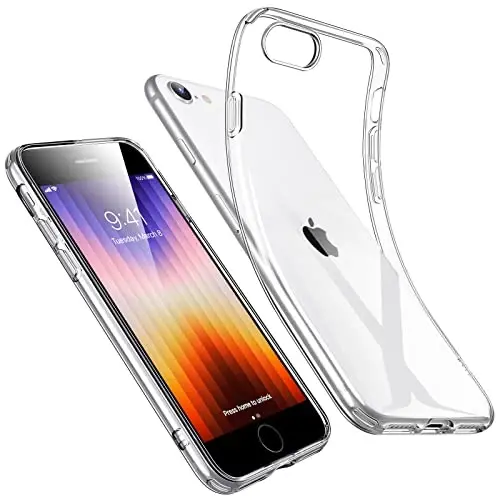 ESR for iPhone SE3/SE/8/7 Case, Stay Original, Transparent, Clear | Military-Grade Drop Protection, Slim, TPU material 