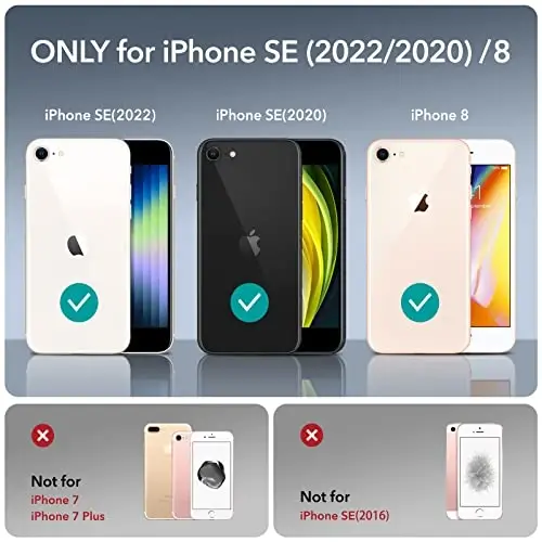 ESR for iPhone SE3/SE/8/7 Case, Stay Original, Transparent, Clear | Military-Grade Drop Protection, Slim, TPU material - ESR (1)