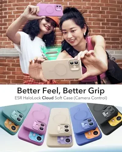 ESR for iPhone16 Case with MagSafe, Supports Magnetic Charging, Smooth & Slim Silicone Case, Shockproof, Full Screen and Camera Protection, Soft Microfiber Lining,Pink - 3